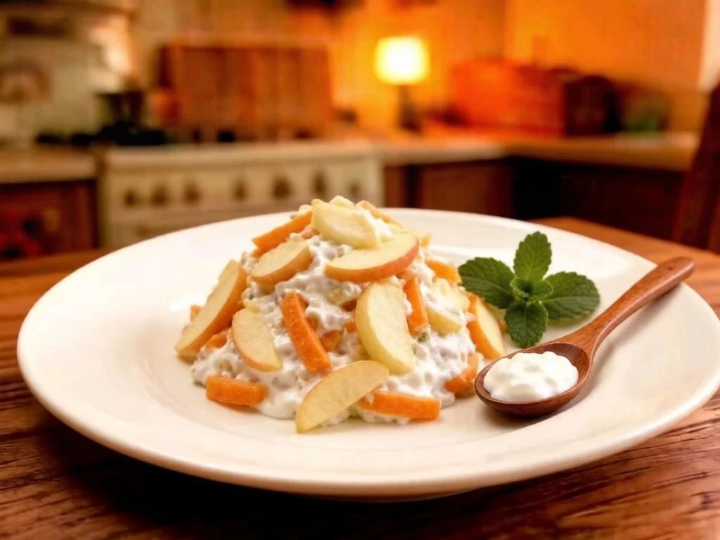 Салат «Витаминный» из яблок и моркови