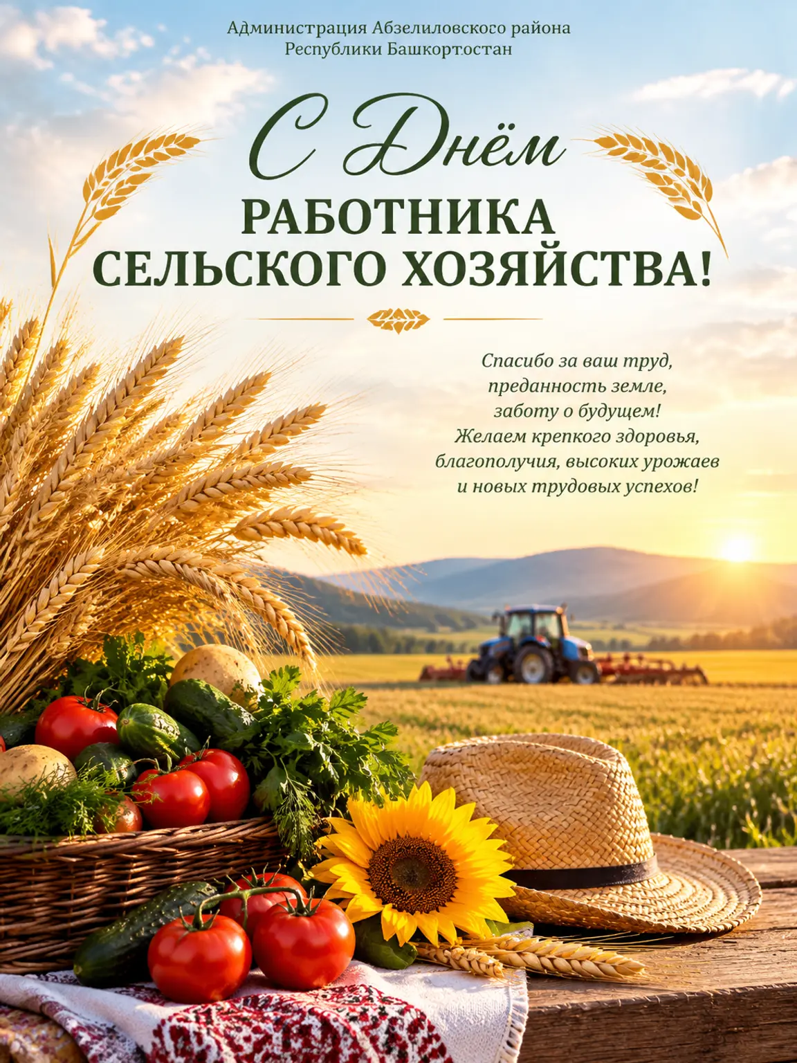 🌾 С праздником, кормильцы наши! С Днем работника сельского хозяйства!
