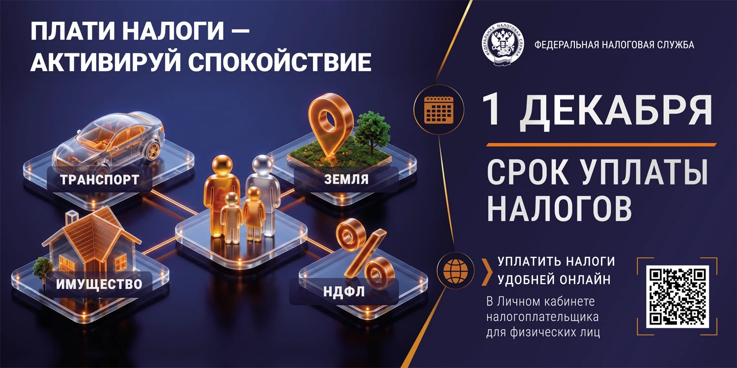 Оплатите налоги до 1 декабря!