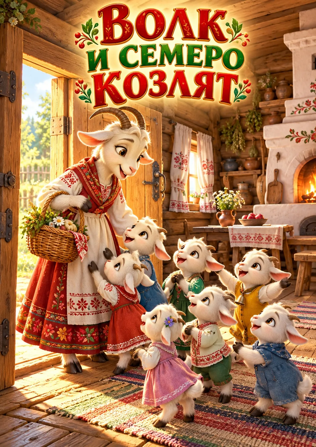 🐐 ФЭМП по сказке «Волк и семеро козлят»
