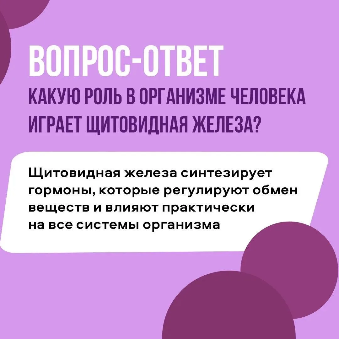 В чём роль щитовидной железы❓⁣