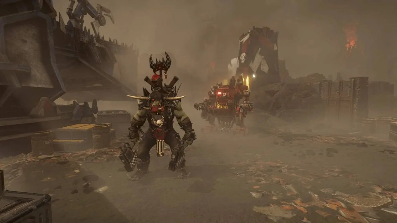 Для Helldivers 2 мод, который заменяет автоматонов на орков из Warhammer 40К.