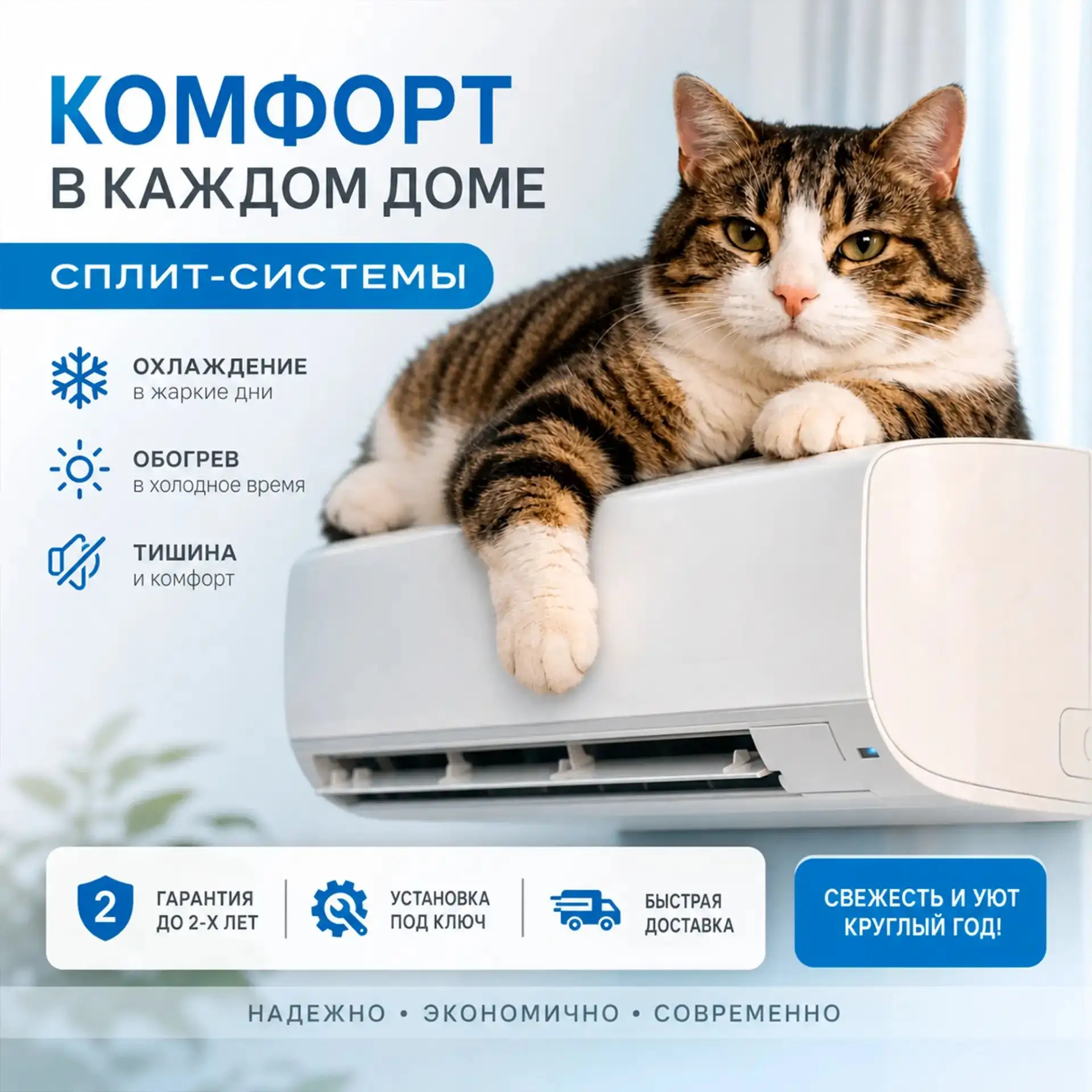 ❄️ КОНДИЦИОНЕРЫ В КРАСНОДАРЕ — ПРОДАЖА И УСТАНОВКА