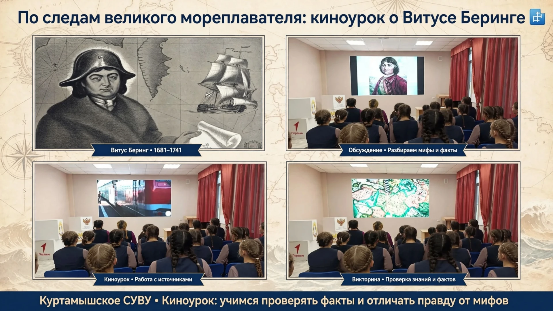 🗺️ По следам великого мореплавателя: киноурок о Витусе Беринге 🗺️