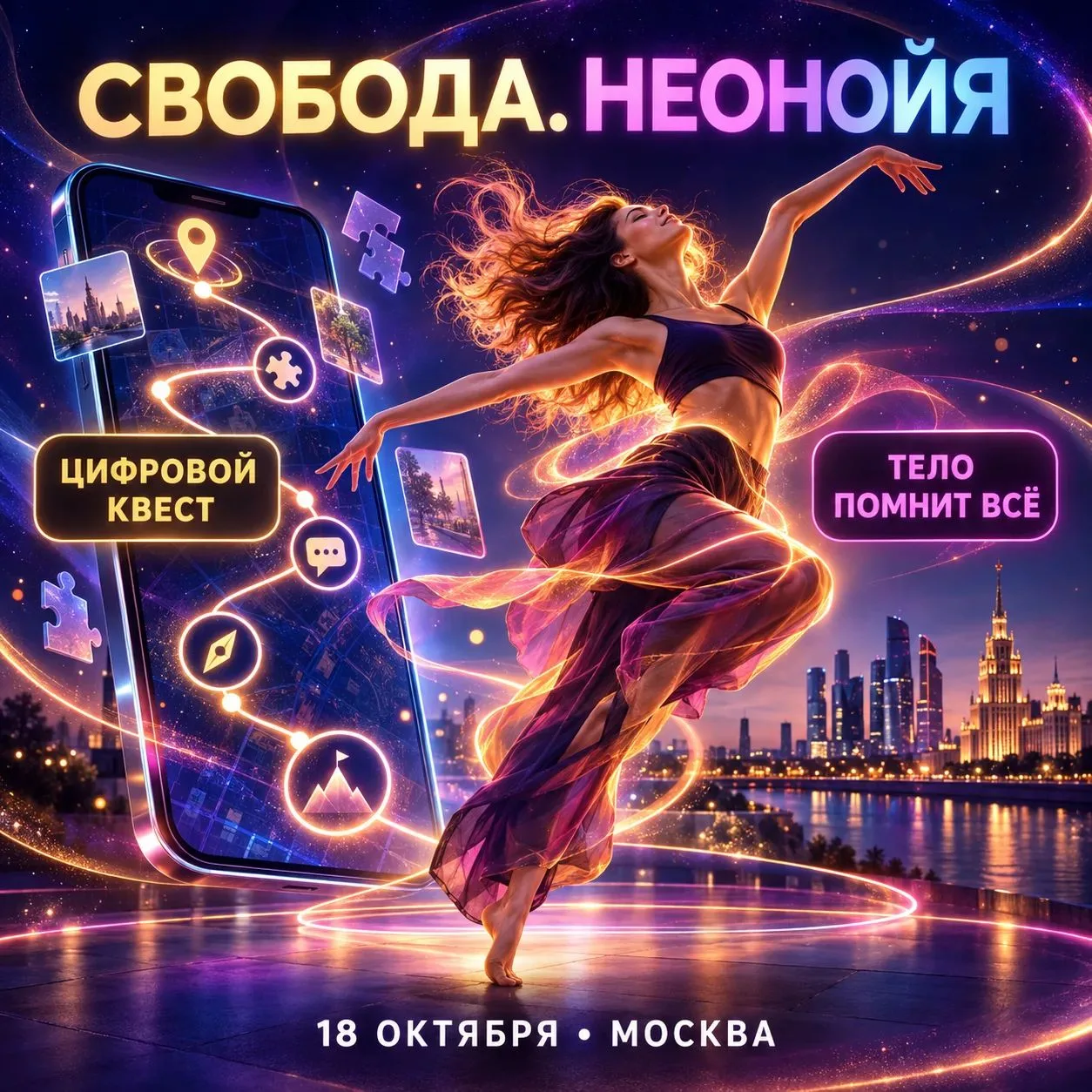 🔥 «СВОБОДА. НЕОНОЙЯ»: ФЕСТИВАЛЬ С ЦИФРОВЫМ КВЕСТОМ И БОЛЬШИМ ТЕЛЕСНЫМ ФИНАЛОМ