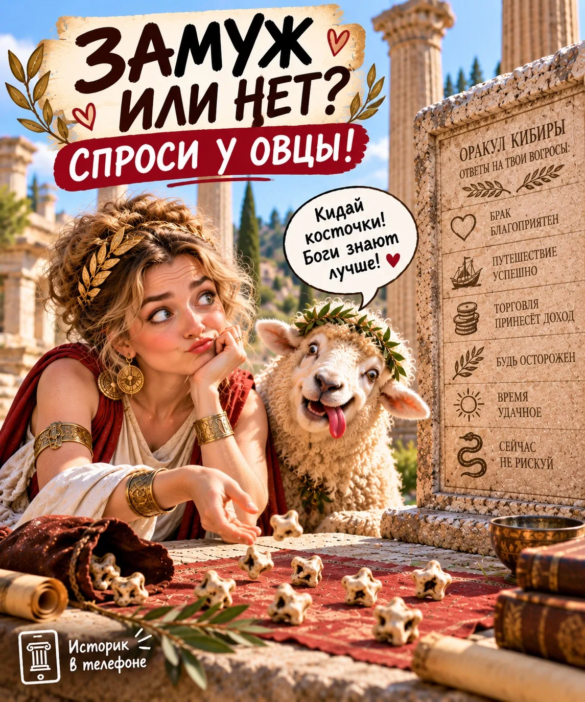 Нет, овца не отвечала. За неё это делали косточки. Причём совершенно официально, с учас...