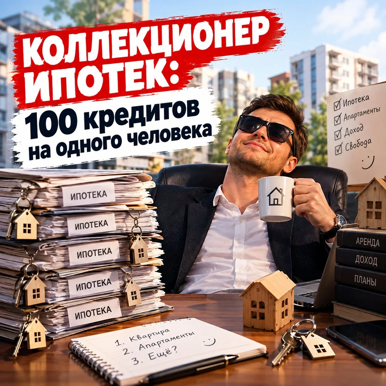 💰 Коллекционер ипотек: как один человек набрал больше 100 кредитов