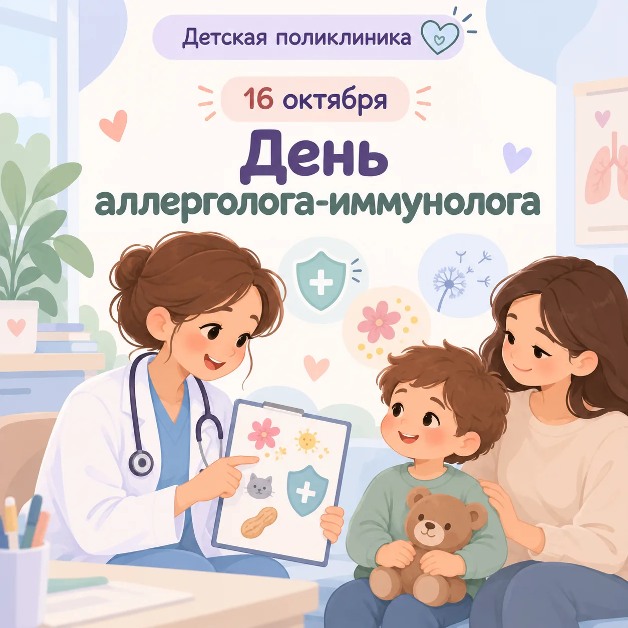 💚 16 октября — День аллерголога-иммунолога! 🩺