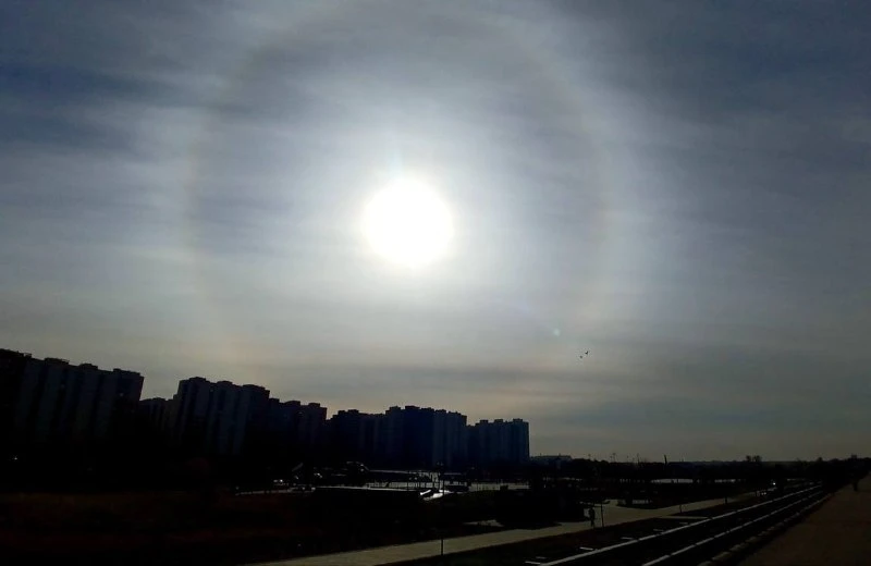🌅 Сегодня в Некрасовке сняли красивое солнце