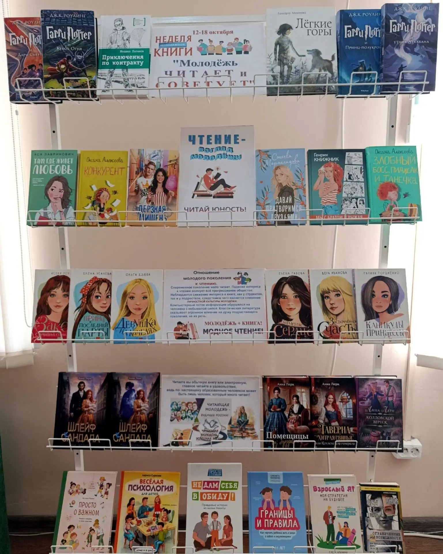 В модельной библиотеке МБУ «АГЦБС» оформлена книжная выставка «Молодежь читает и совету...