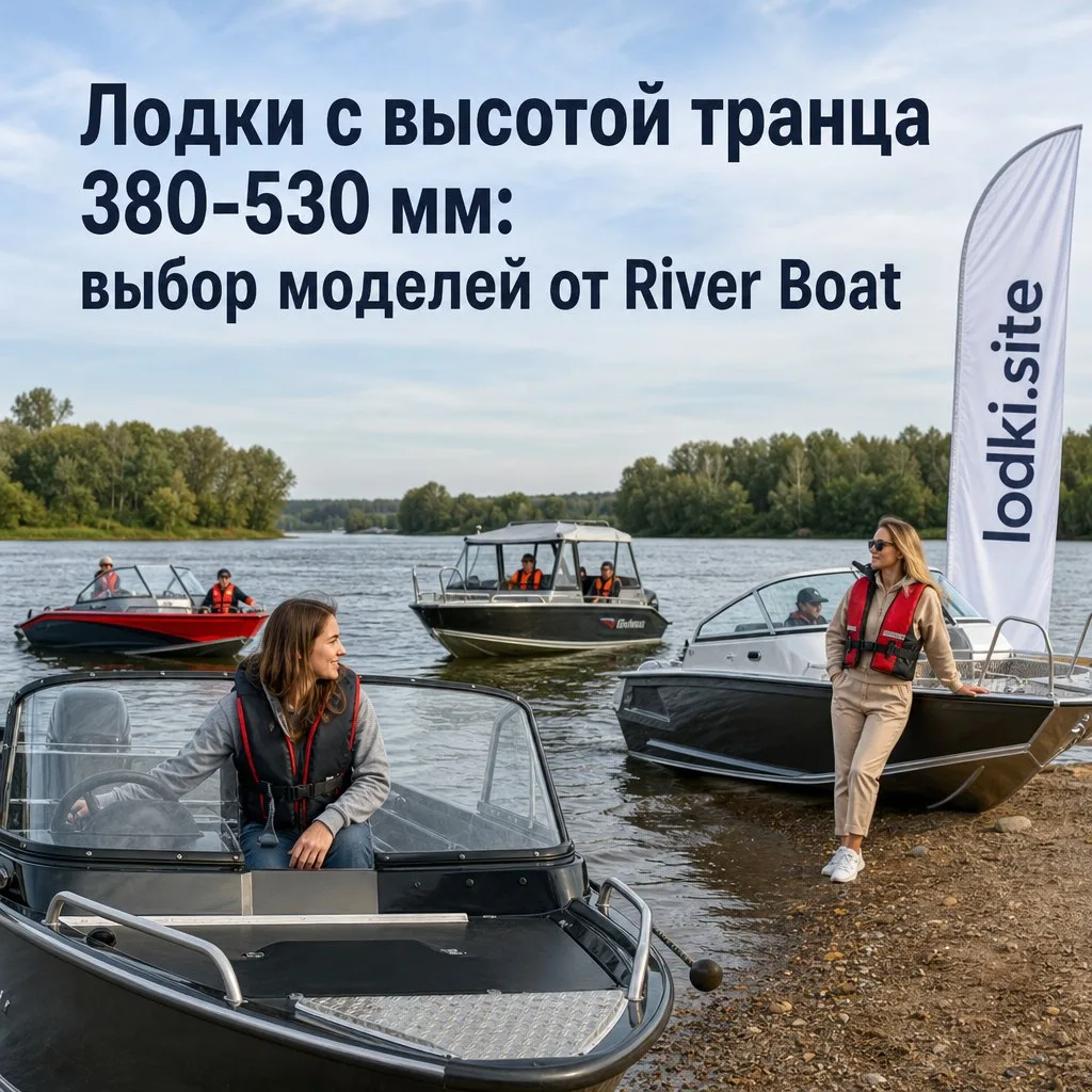 Представлены лодки с высотой транца от 380 до 530 мм, подходящие для установки моторов ...