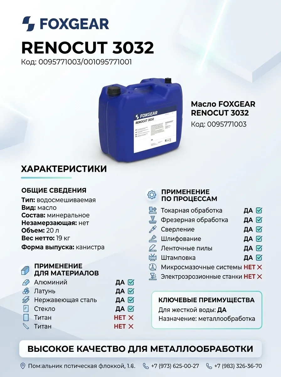 FOXGEAR RENOCUT 3032 0095771003