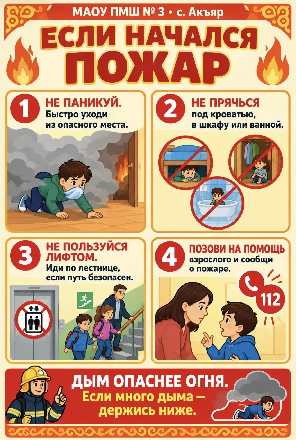 ПАМЯТКА ПО ПРОТИВОПОЖАРНОЙ БЕЗОПАСНОСТИ ДЛЯ УЧАЩИХСЯ И РОДИТЕЛЕЙ
