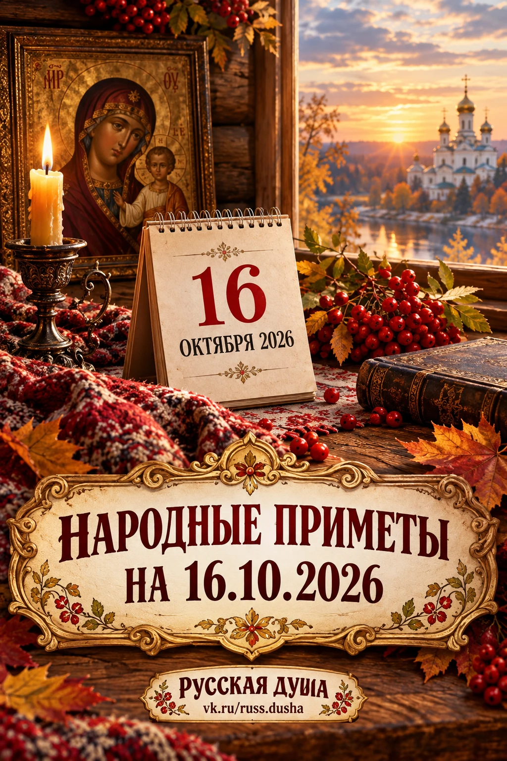 🍂🌿 НАРОДНЫЕ ПРИМЕТЫ НА 16 ОКТЯБРЯ 2026 ГОДА