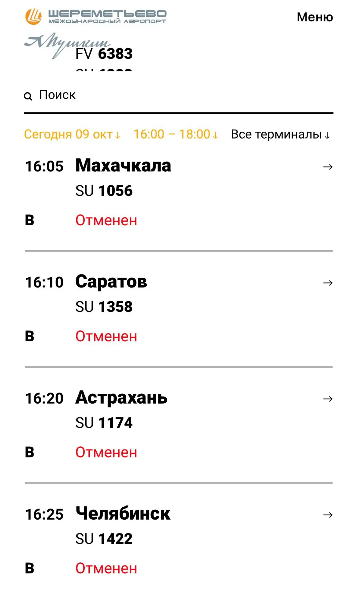 ✈️ Более 370 рейсов задержали в московских аэропортах за сутки