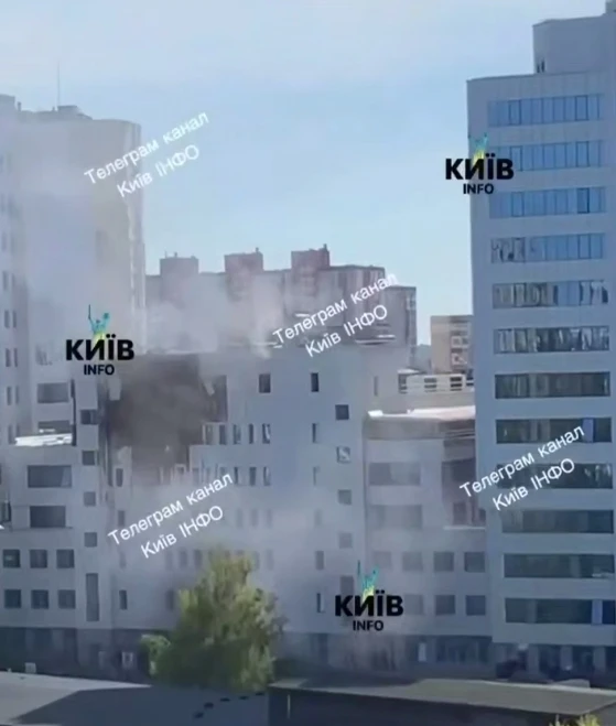 Так же в Киеве нанесен удар по бизнес-центру