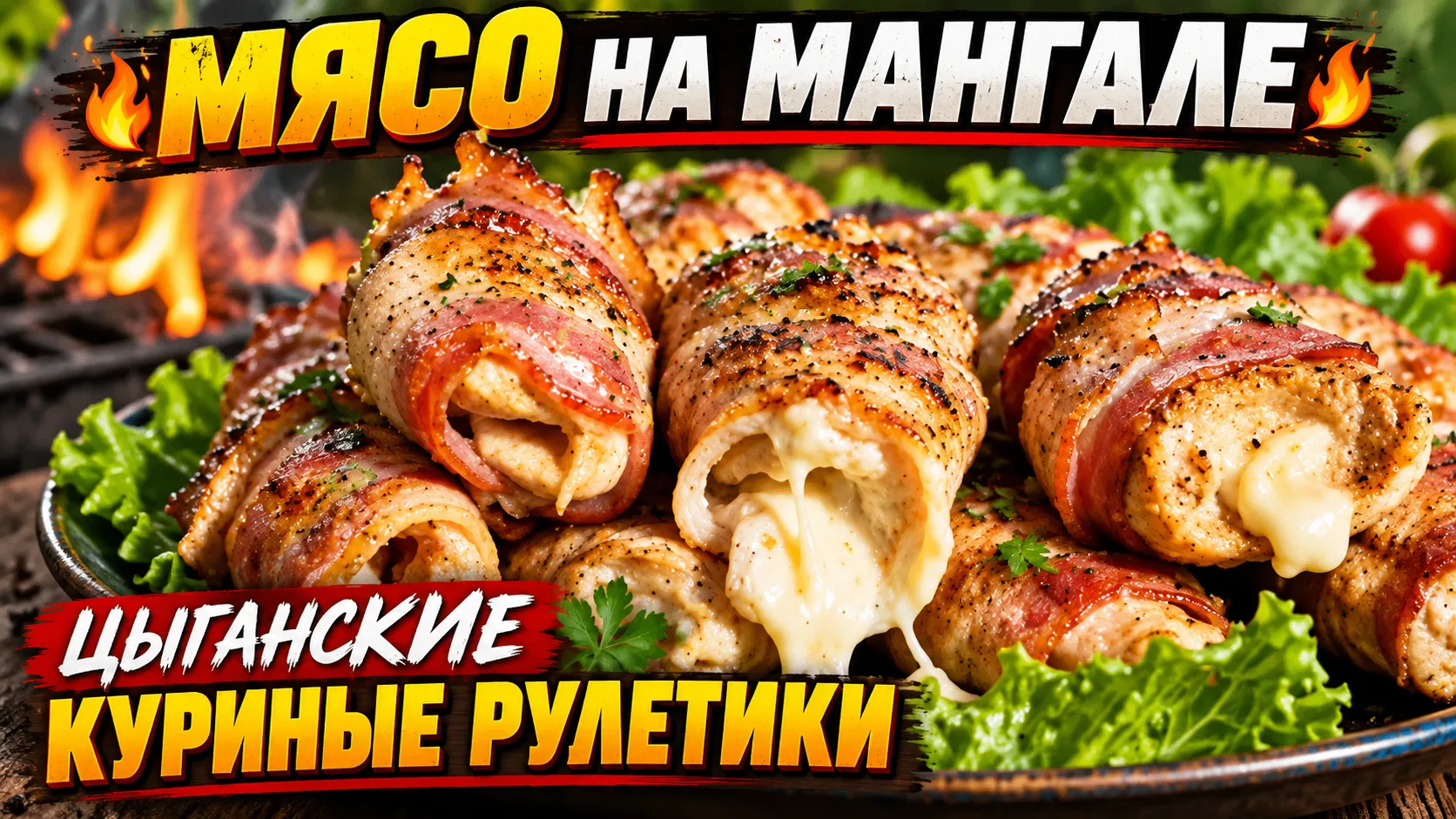 🔥 МЯСО НА МАНГАЛЕ — ЦЫГАНСКИЕ КУРИНЫЕ РУЛЕТИКИ 🔥Сочные куриные рулетики с… — публикация канала «Галина Кухня»