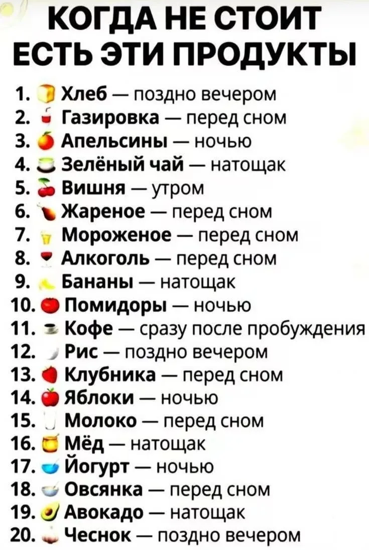 Когда не стоит употреблять эти продукты.