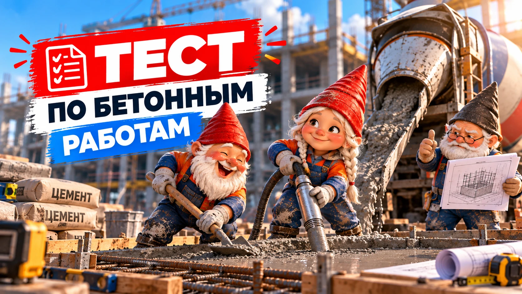 🔥А вы уже проверили себя? Пройдите тест по бетонным работам
