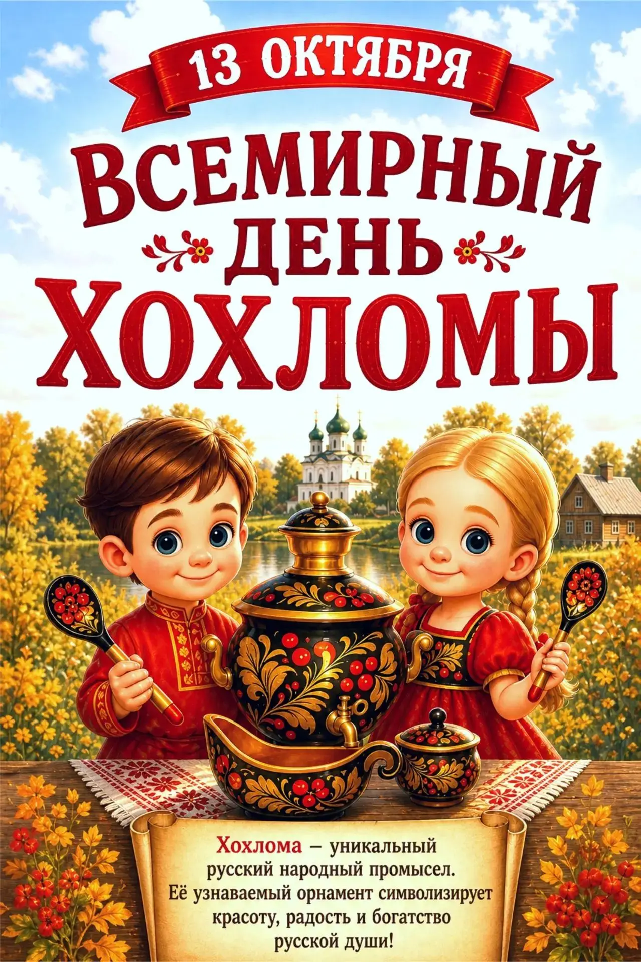 🎉 Отмечаем Всемирный день Хохломы в нашем детском саду! 🎨✨