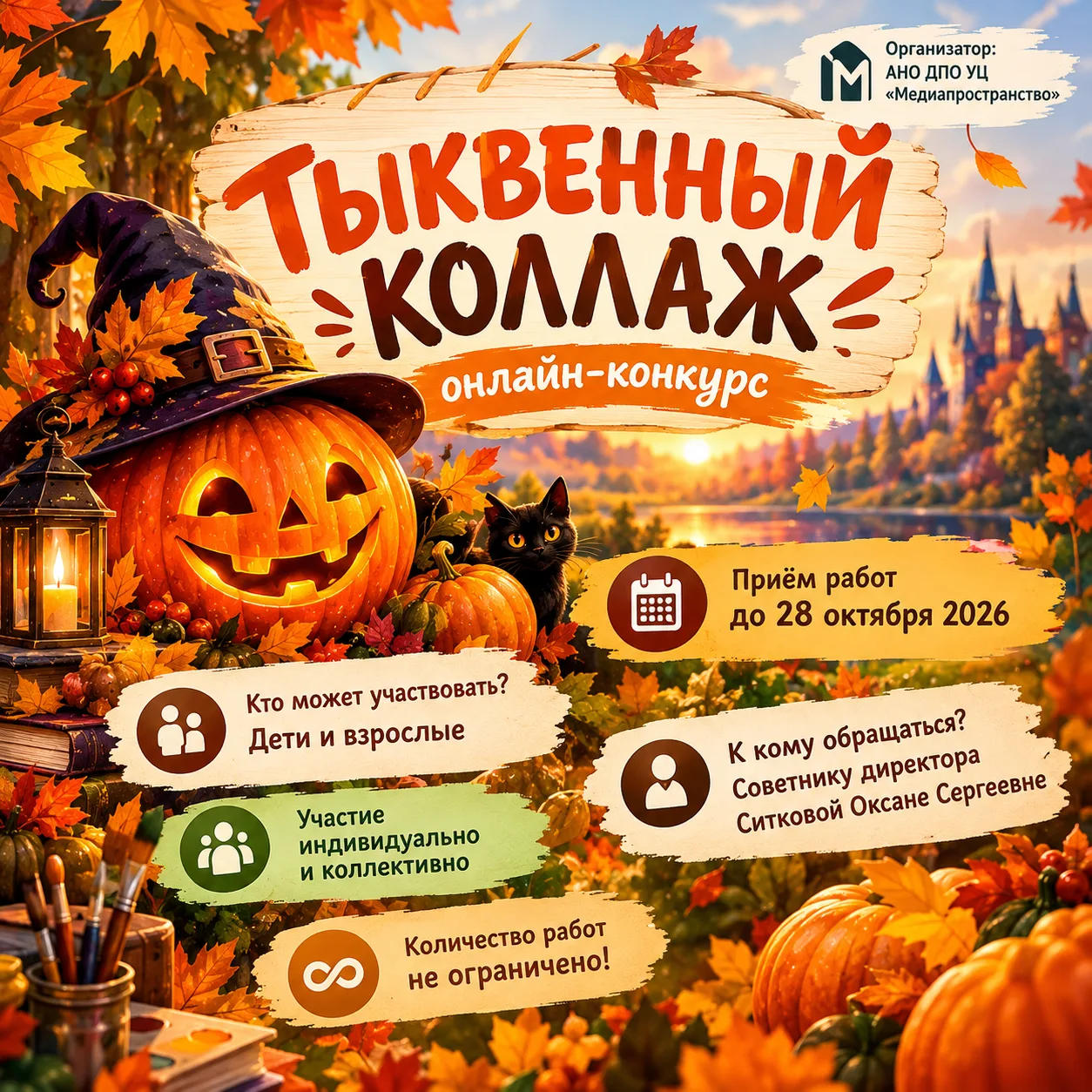 🎃🍂 КОНКУРС «ТЫКВЕННЫЙ КОЛЛАЖ» — 2026! 🍂🎃