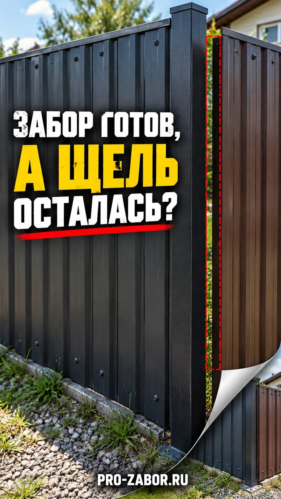 💡 ЗАБОР ГОТОВ, А ЩЕЛЬ ОСТАЛАСЬ?