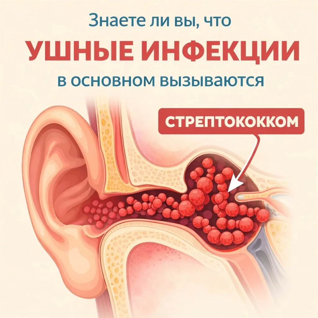 Ушные инфекции и стрептококк: почему антибиотики часто не помогают (и что действительно...