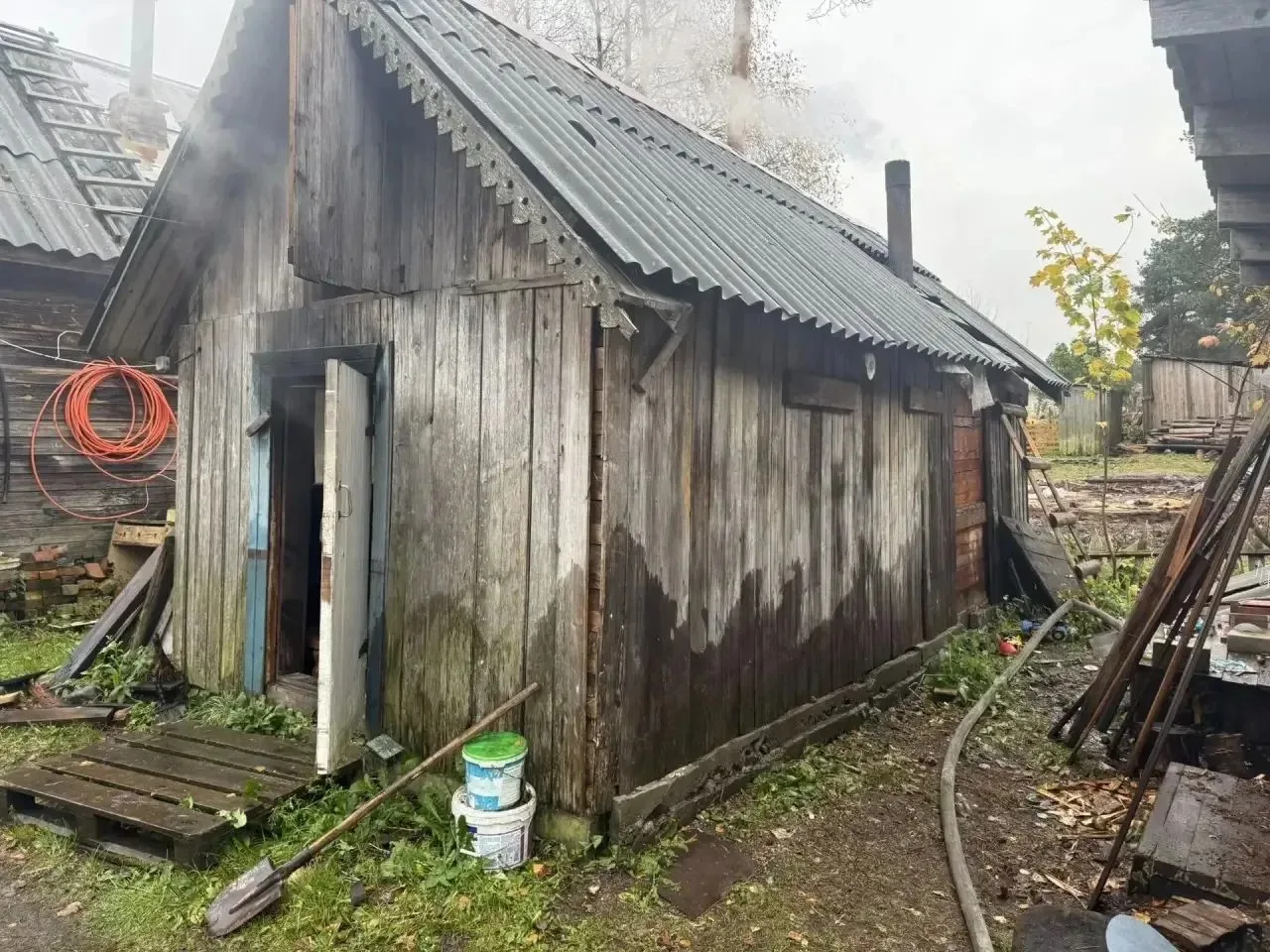 Эссойльские пожарные ликвидировали возгорание в бане