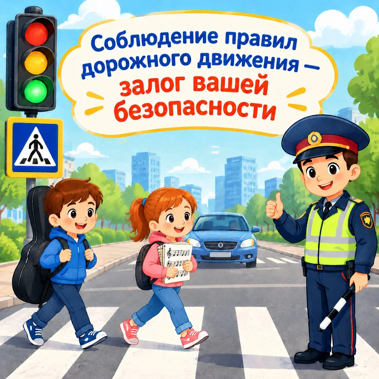 🚦 Безопасность на дороге — важнее всего! 🚦