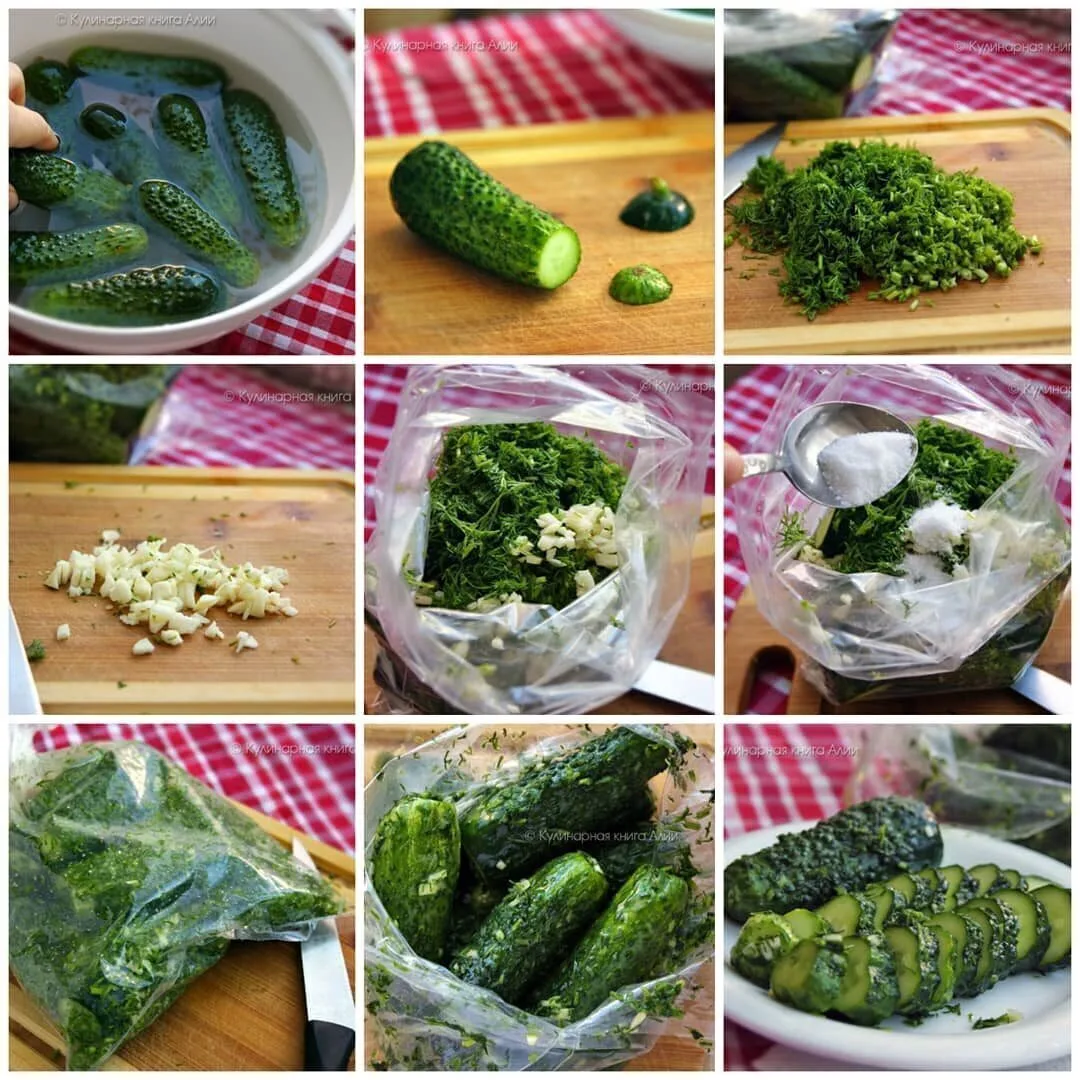 Быстрые малосольные огурчики в пакете🥒