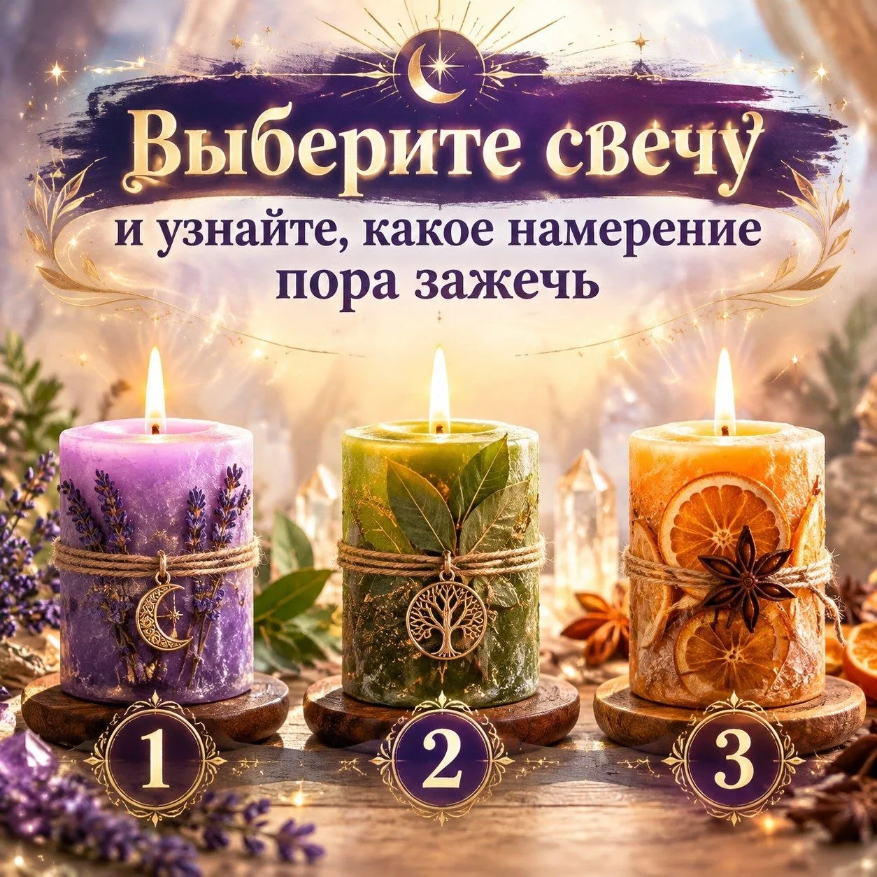🕯 Выберите свечу и узнайте, какое намерение пора зажечь