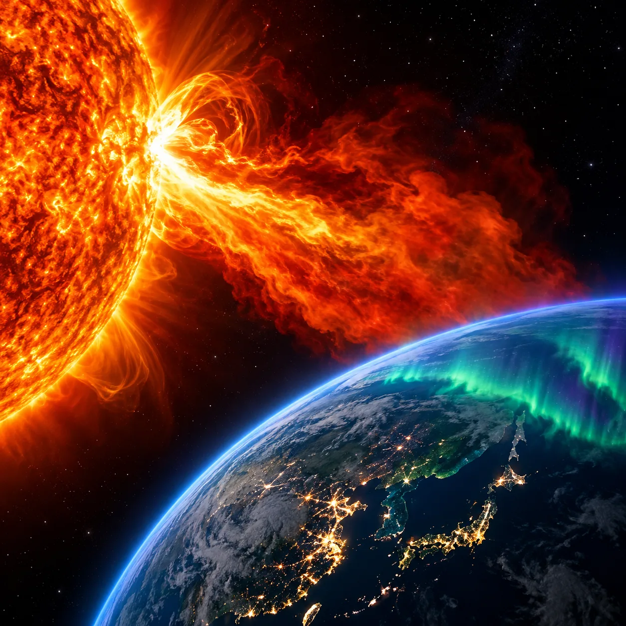 ☀️ На Земле зафиксирована сильнейшая за последние три месяца магнитная буря
