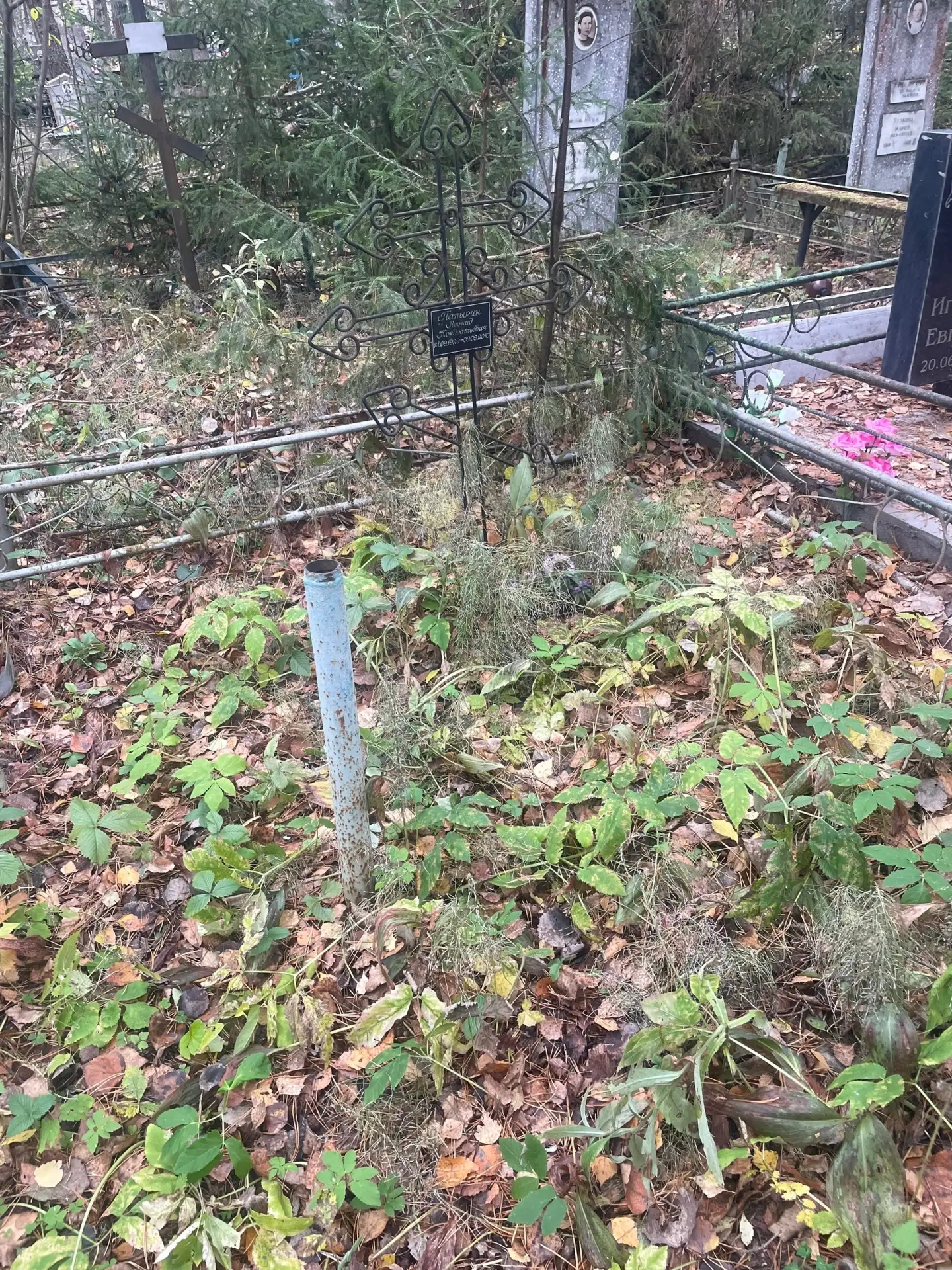 Пришли на кладбище в Покровскую субботу. А на могилке бабушки. На крест прикреплена чуж...