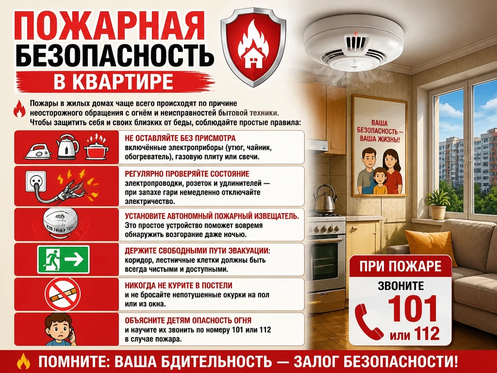 Пожарная безопасность в квартире