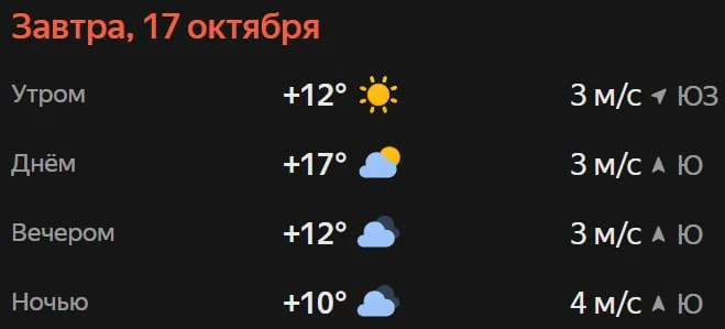 Прогноз погоды☀️