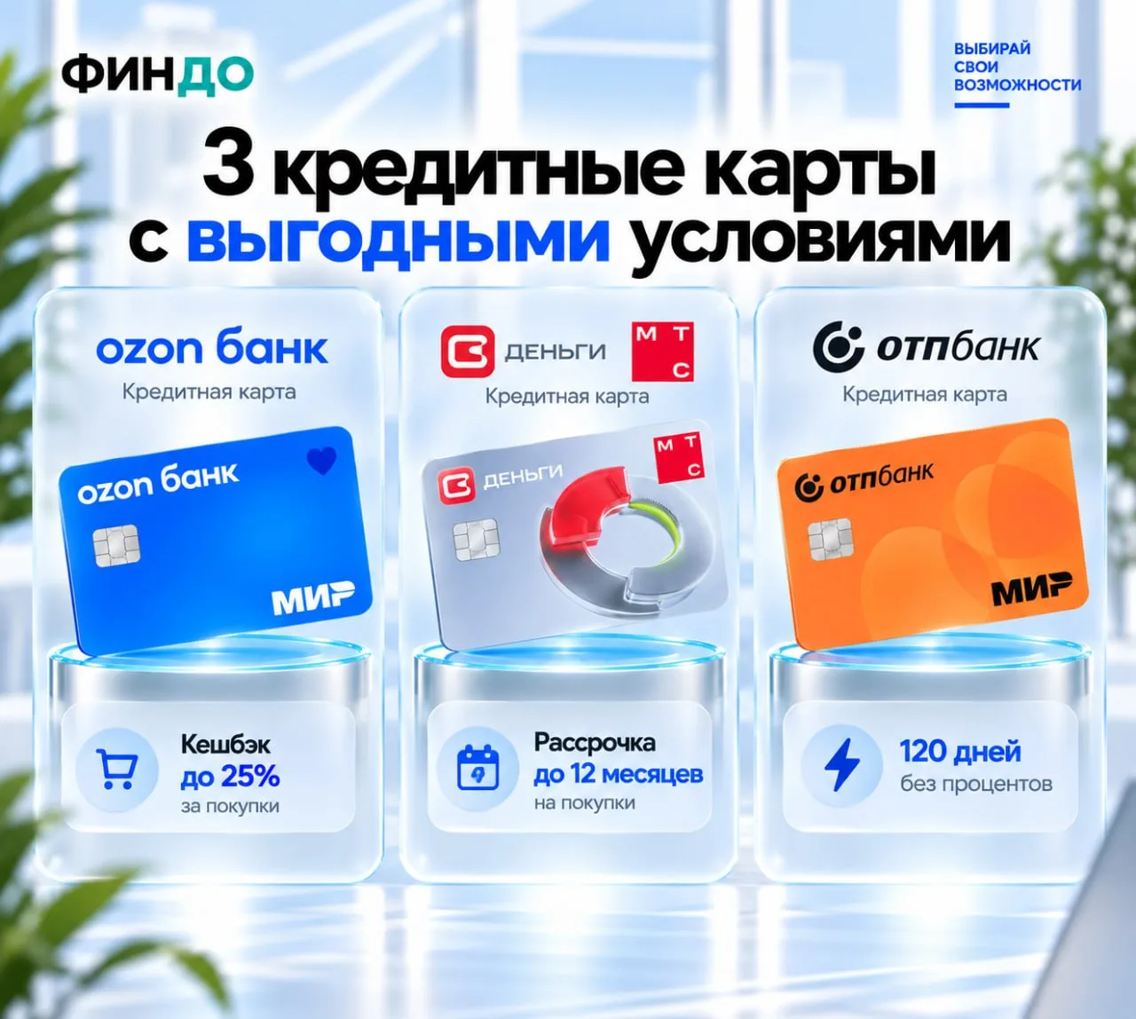 💳 Подборка кредитных карт с выгодными условиями