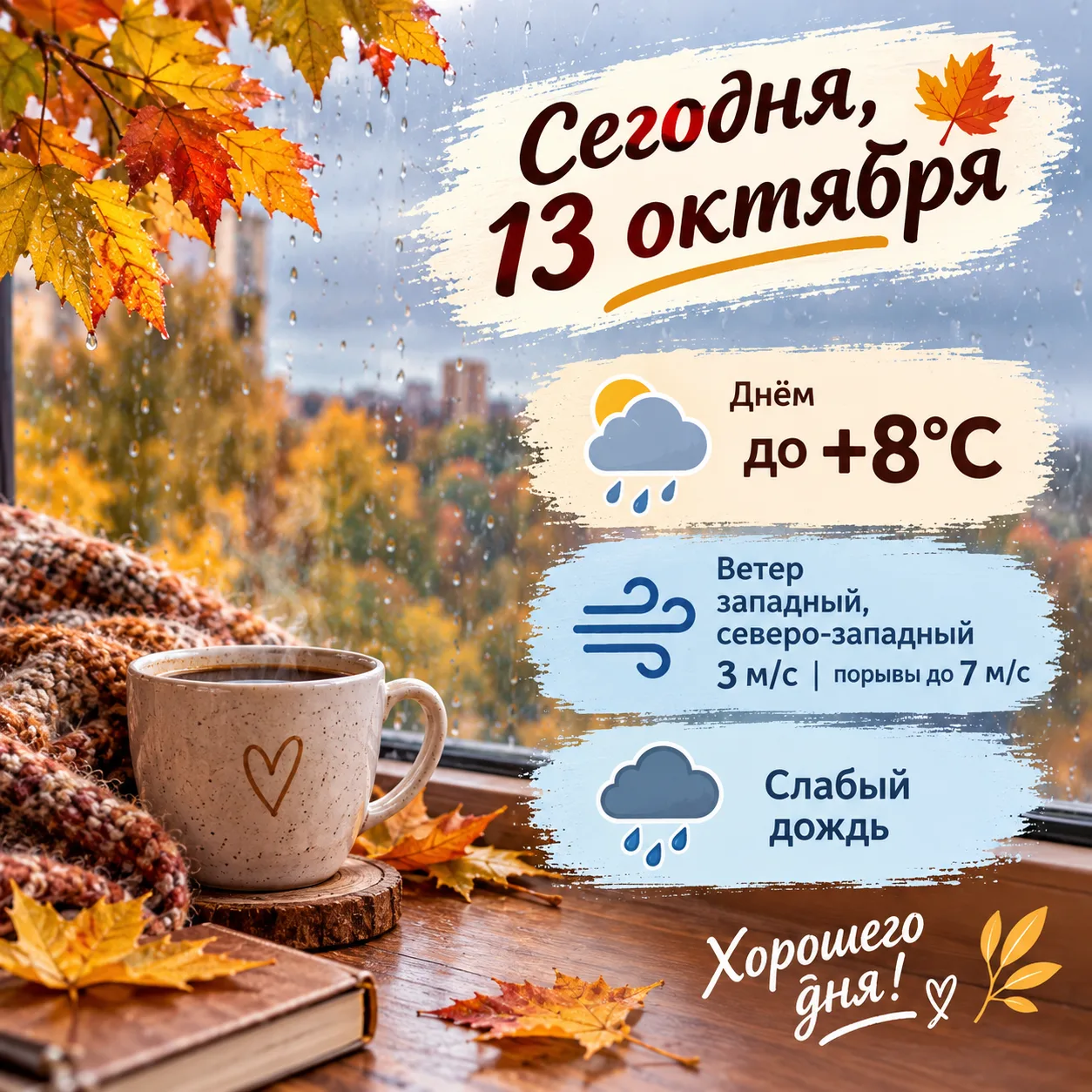 Доброе утро! Пусть сегодня все складывается удачно, а поводов для радости будет как мож...
