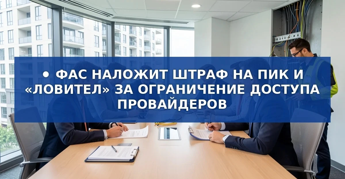 ФАС готовит штрафы за ограничение доступа к телекоммуникационной инфраструктуре ПИК и «...