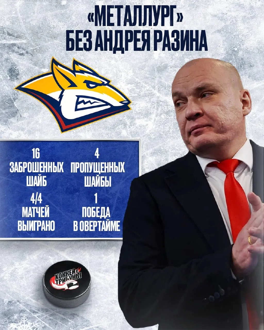 ☝️🦊 На фоне слухов об окончательном увольнении Андрея Разина из «Металлурга», решили п...