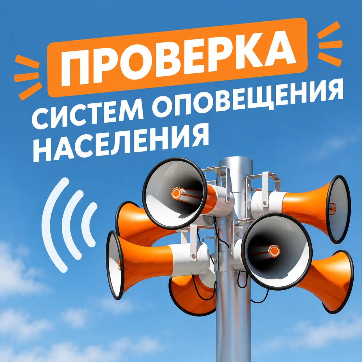 📢 Сегодня с 10:00 до 13:00 на территории города пройдет комплексная проверка готовност...