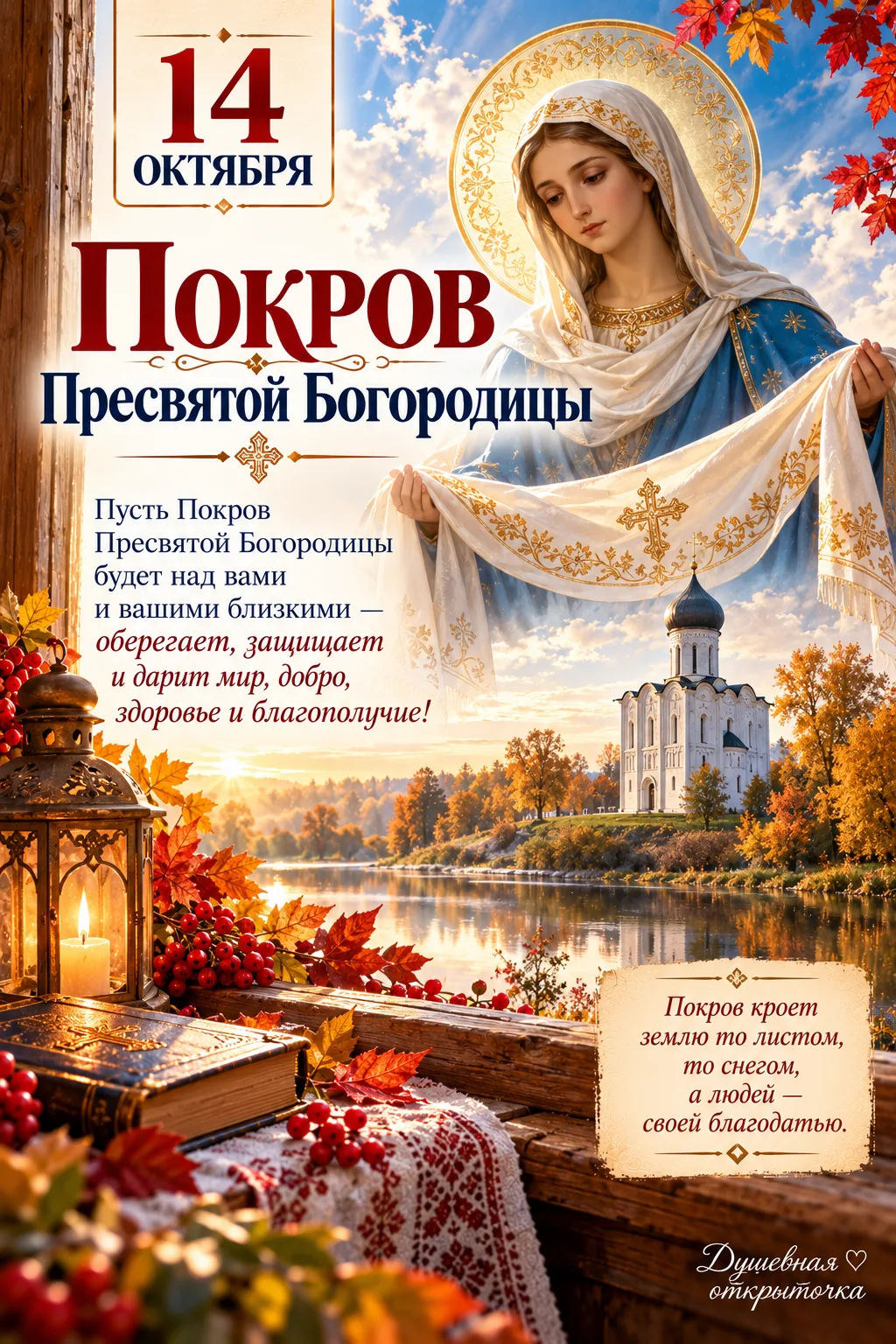 🙏 С праздником Покрова Пресвятой Богородицы!
