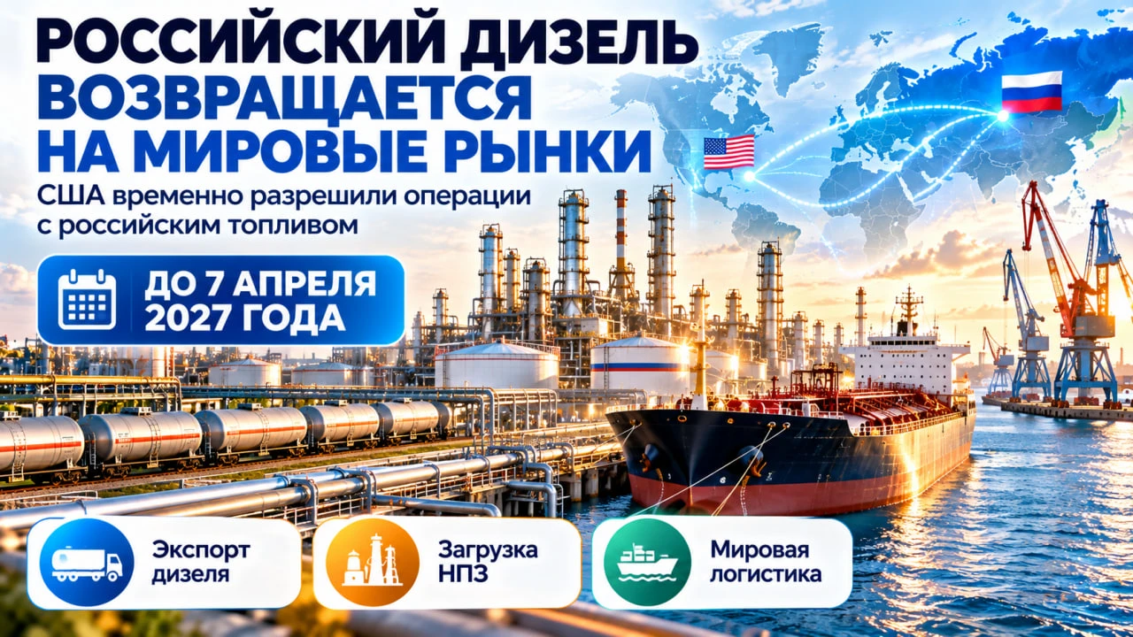 Российский дизель возвращается на международные рынки — США признали значение поставок ...