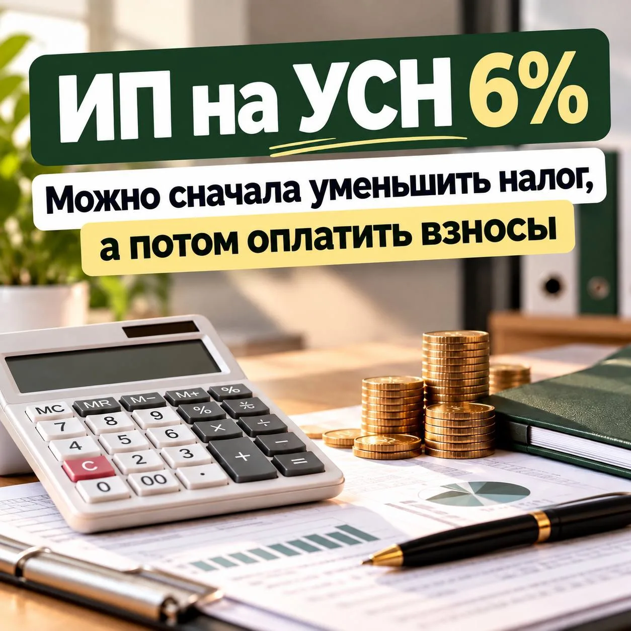 ИП на УСН 6%: а вы всё ещё платите взносы, а потом уменьшаете налог?