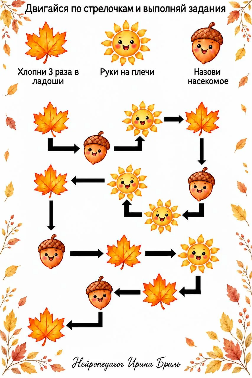 Такая нейродорожка тренирует внимание, зрительно‑моторную координацию и переключение ме...