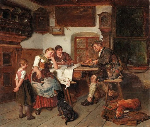 Альпийские мелодии. Adolf Eberle (1843-1914), немецкий художник.