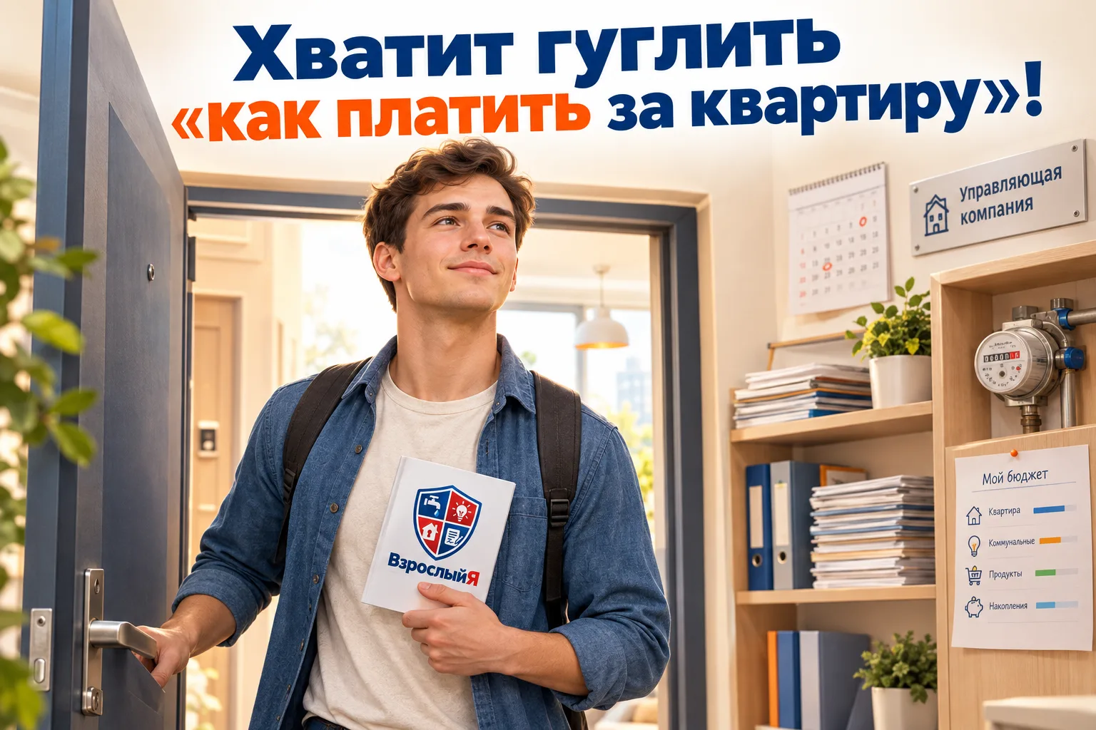 Хватит гуглить «как платить за квартиру»! Мы запускаем проект «Взрослый Я»