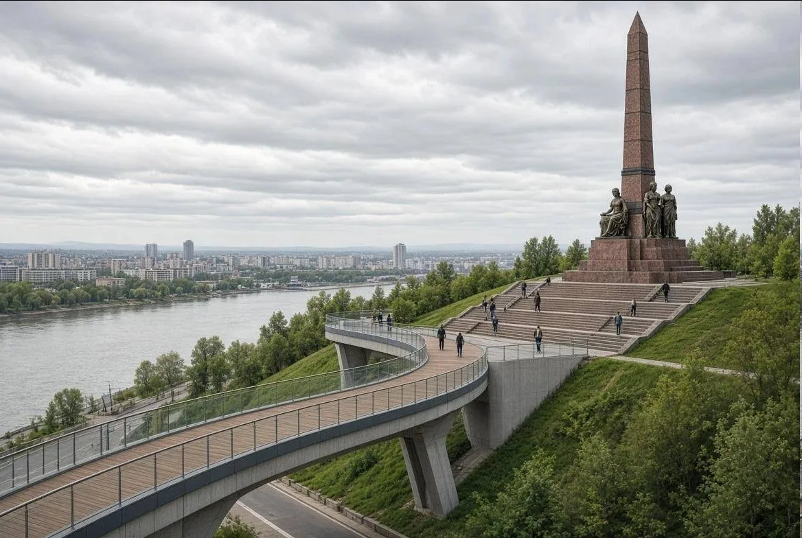 🌉 Пешеходный мост появится между Монументом дружбы и стелой «Уфа — город трудовой добл...