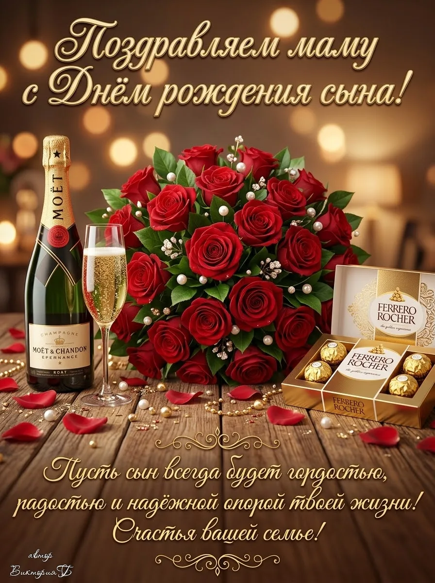 Поздравляем маму с днём рождения сына!
