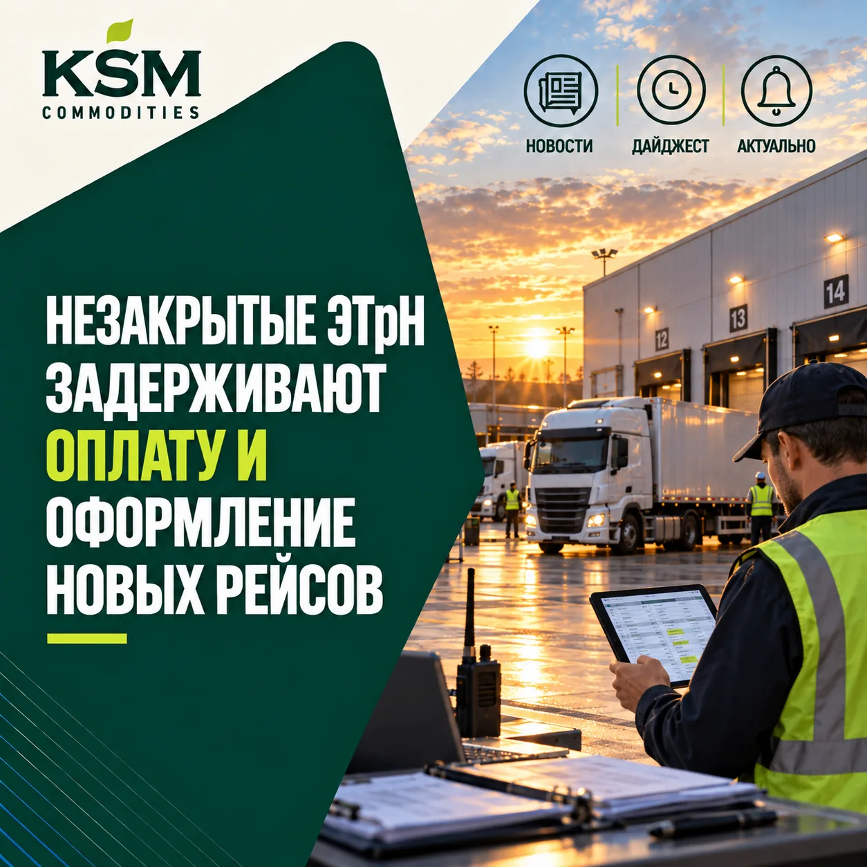 📑 Незакрытые ЭТрН задерживают оплату и оформление новых рейсов