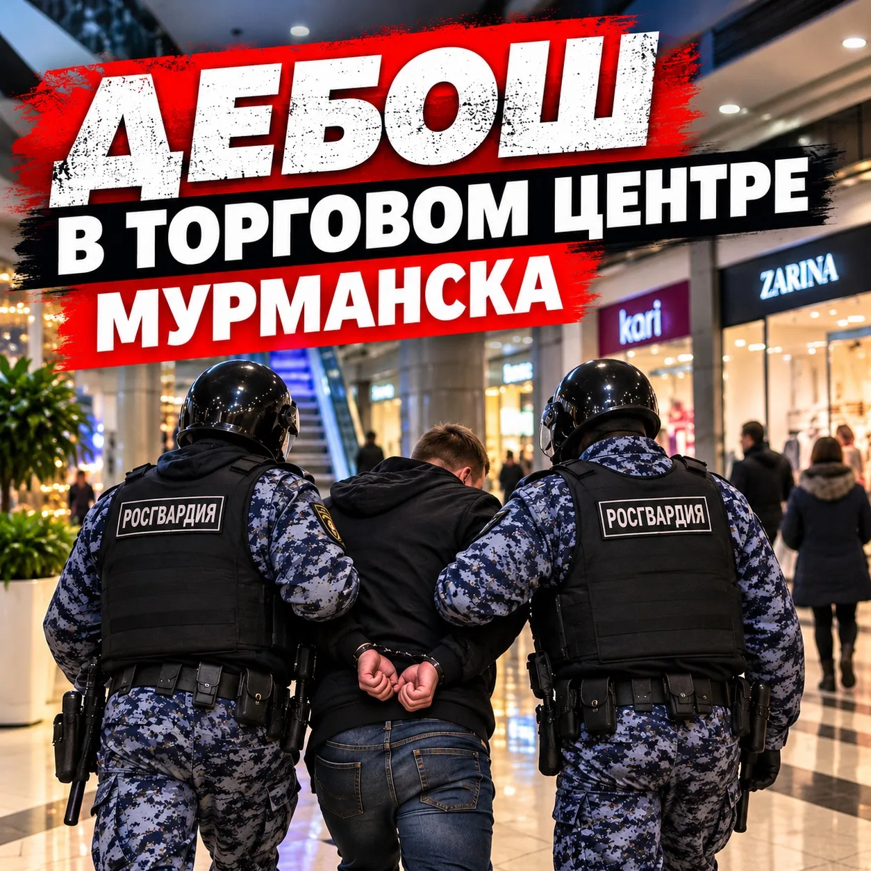 🚨 В МУРМАНСКЕ МУЖЧИНА УСТРОИЛ ДЕБОШ В ТОРГОВОМ ЦЕНТРЕ — ПРИШЛОСЬ ВЫЗЫВАТЬ РОСГВАРДИЮ